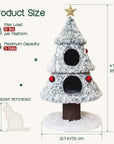 47.2" Decorative Vertical Christmas Tree-Style Cat Tree