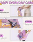 Shake vacuum and rinse cleaning instructions