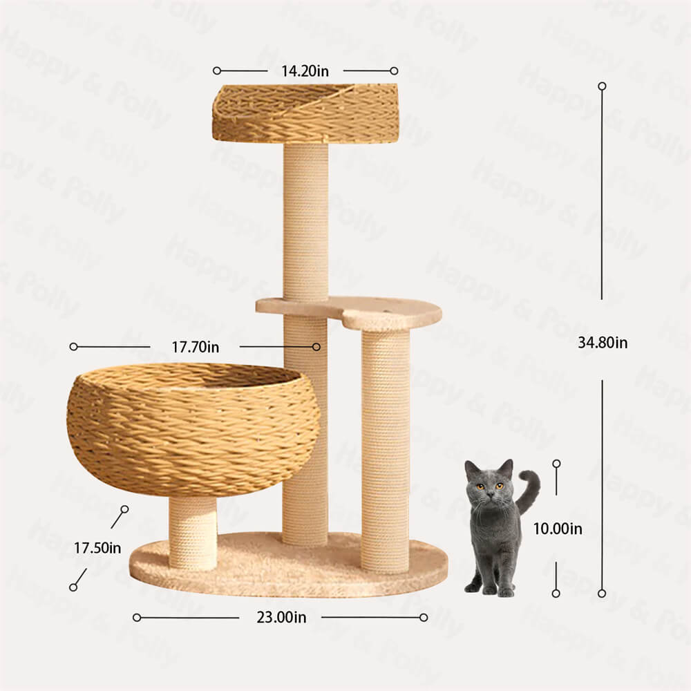 Cat tree with food bowls best sale