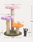 Dimensions of the Three Flower Cat Tree