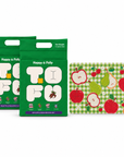 Happy & Polly Tofu & Cassava Cat Litter two 5.5lb Bags with Fruit Garden Cat Litter Mat — white background