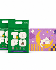 Happy & Polly Tofu & Cassava Cat Litter two 5.5lb Bags with Moonlight Dream Cat Litter Mat — white background