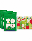 Happy & Polly Tofu & Cassava Cat Litter four 5.5lb Bags with Fruit Garden Cat Litter Mat — white background