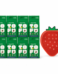 Happy & Polly Tofu & Cassava Cat Litter eight 5.5lb Bags with Double-Layer Strawberry Cat Litter Trapping Mat – Keep Your Floors Clean — white background