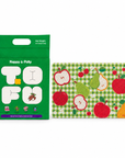 Happy & Polly Tofu & Cassava Cat Litter 5.5lb Bag with Fruit Garden Cat Litter Mat — white background
