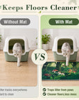 Tropical Jungle Cat Litter Mat lifestyle