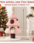 47.2" Decorative Vertical Christmas Tree-Style Cat Tree