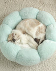 Bloomy Flower Cozy Plush Cat Bed