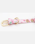 Hand Made Leather Pet Collar Strawberry