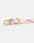 Hand Made Leather Pet Collar Strawberry