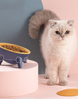 Contrasting Color Cat Bowl