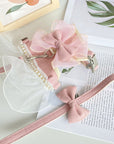 Lace Bow Pearl Harness