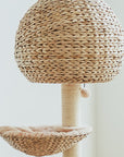 Detail of the woven nest at the top of the Bird Nest Cat Tree