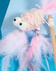 Handmade Goldfish Cat Toy Wand