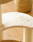 plush crescent platform of Sleeping in the Bowl Cat Tree