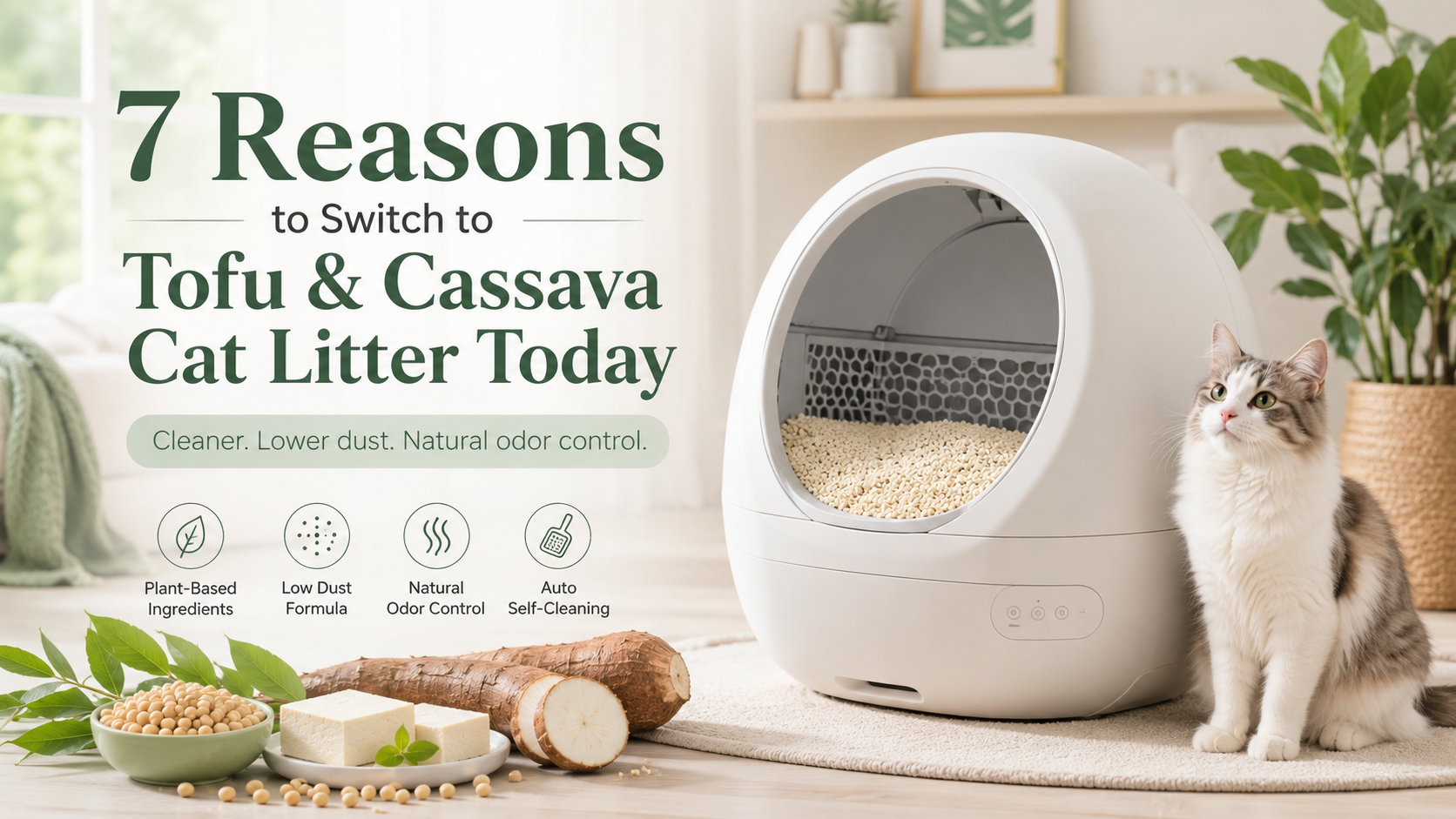 7 Reasons to Switch to Tofu & Cassava Cat Litter Today