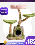 Enchanted Blossom Solid Wood Cat Tree