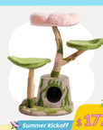 Enchanted Blossom Solid Wood Cat Tree