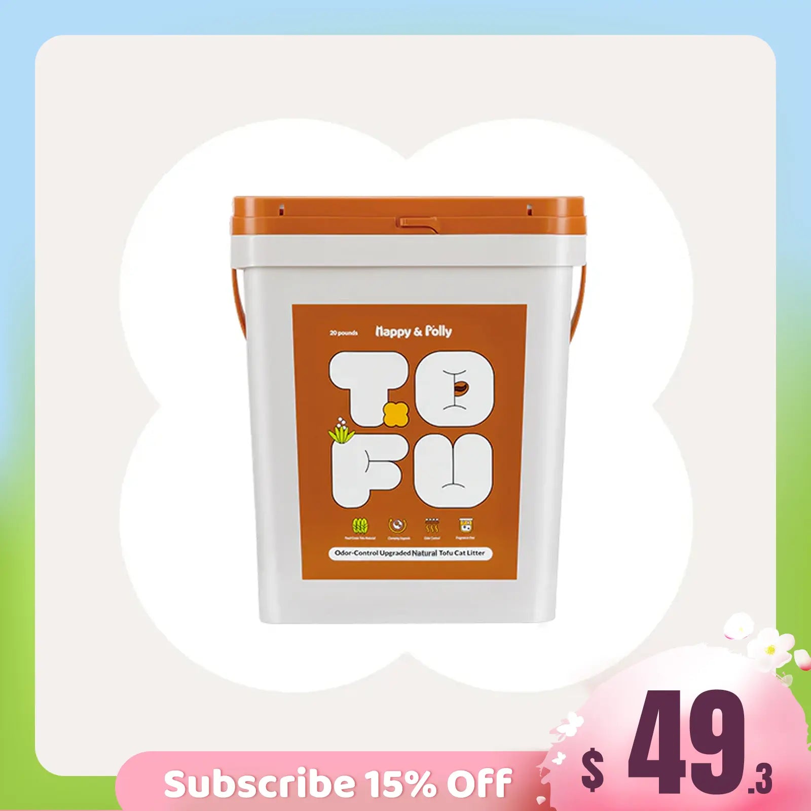 Plant-Based Tofu Litter with Triple Natural Deodorizers