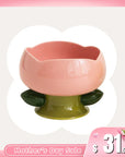 Flower Shape Cat Bowl