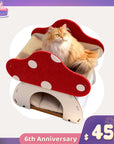 Mushroom Loft – Cat Bed & Scratcher Combo