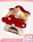 Mushroom Loft – Cat Bed & Scratcher Combo