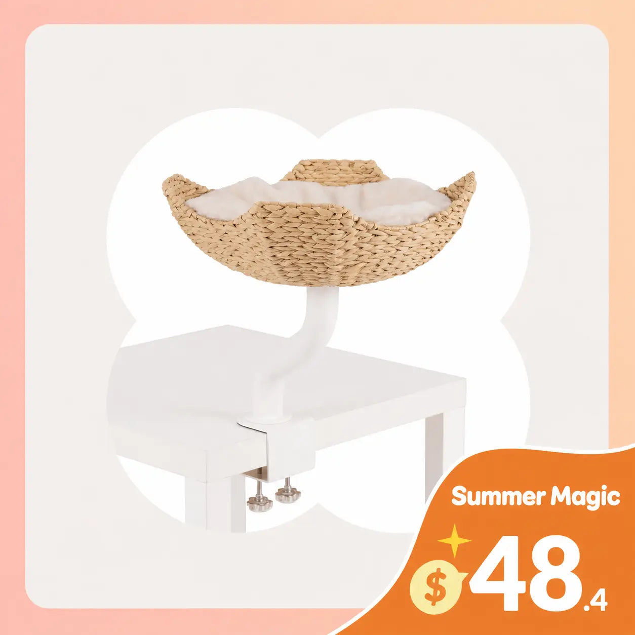 Woven Nest Desk Cat Bed