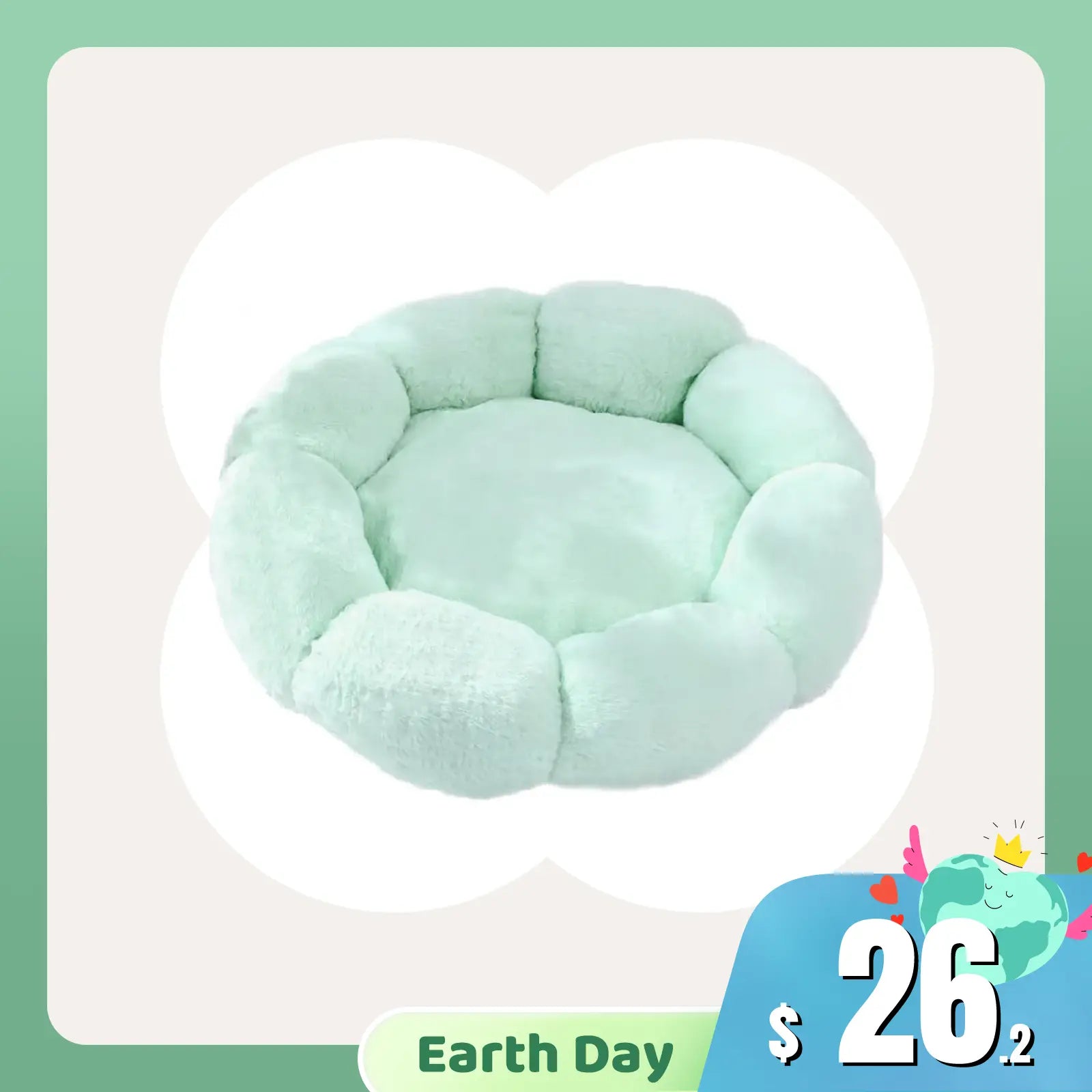 Bloomy Flower Cozy Plush Cat Bed