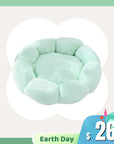 Bloomy Flower Cozy Plush Cat Bed