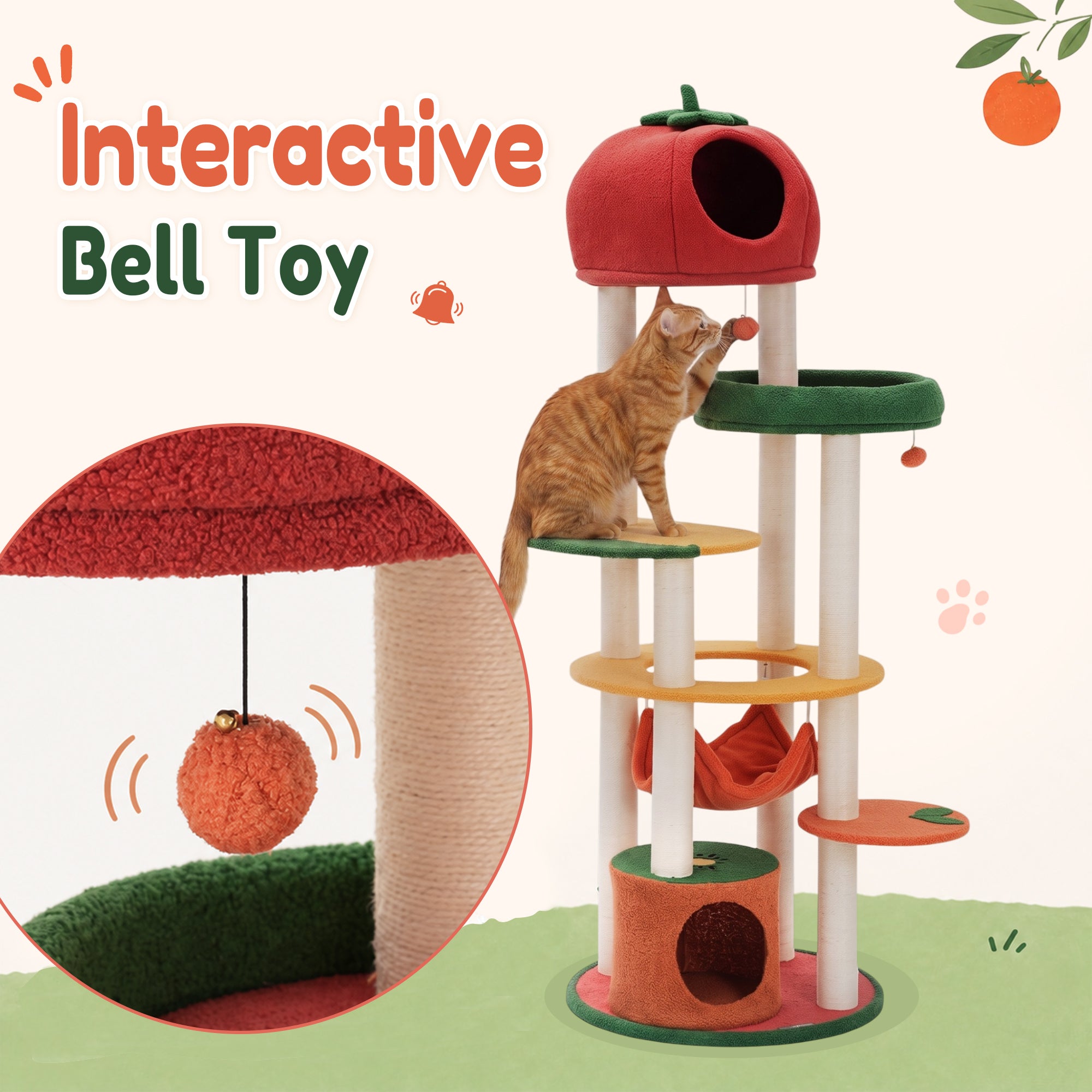 71" Fruit World Multi-Cat Tree