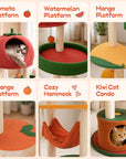 71" Fruit World Multi-Cat Tree