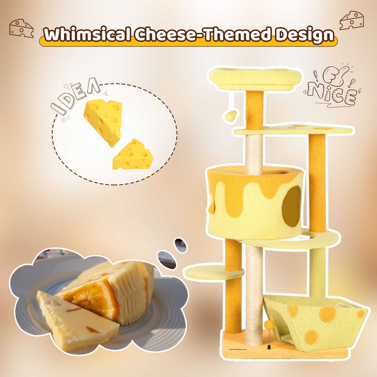 Transformable Cheese Cat Tree