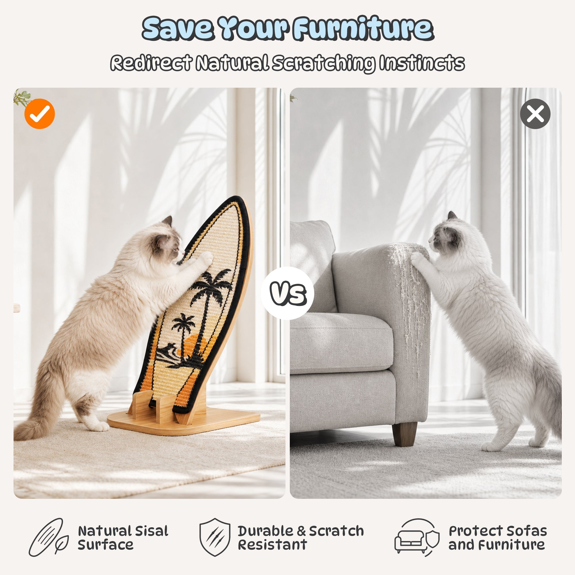 Sunset Palm Convertible Cat Scratcher