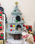 47.2" Decorative Vertical Christmas Tree-Style Cat Tree