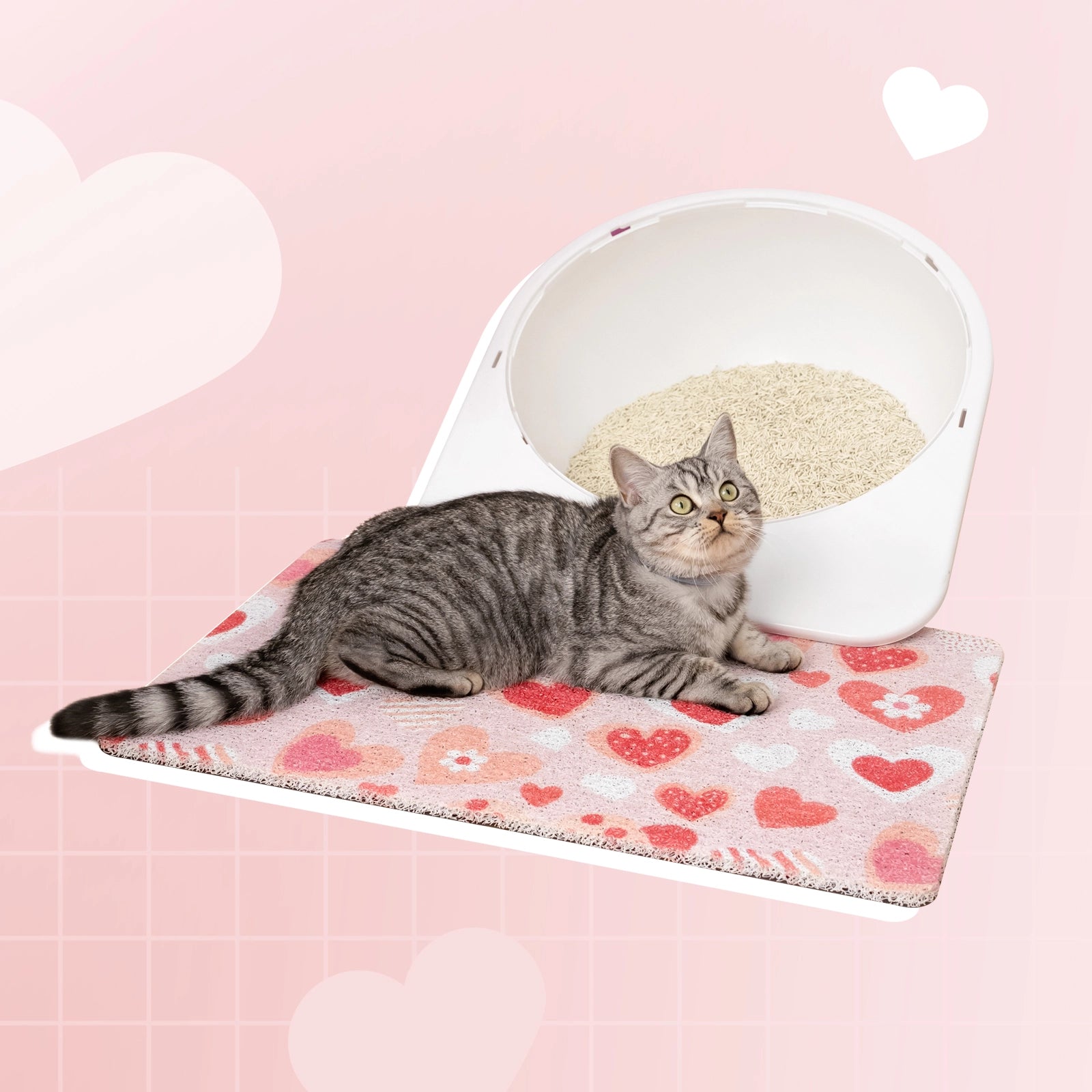 Sweetie Heart Cat Litter Mat