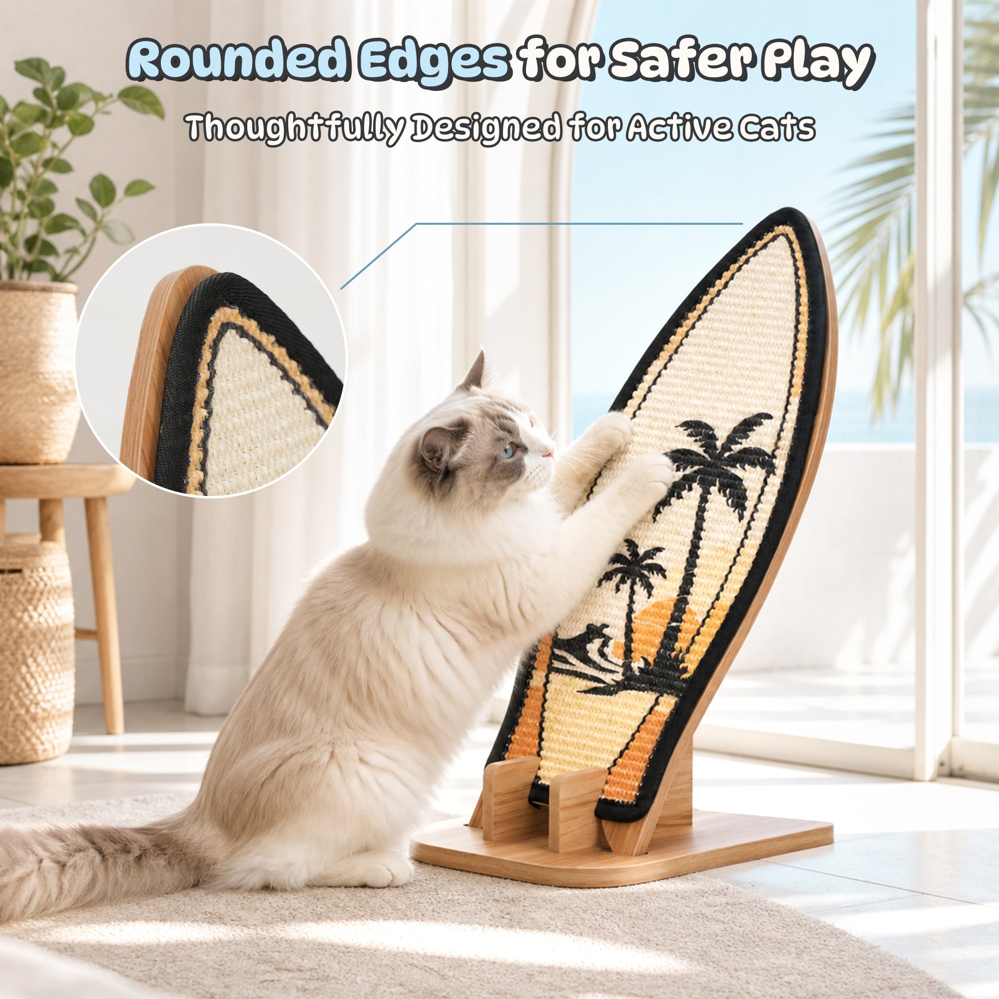 Sunset Palm Convertible Cat Scratcher