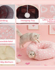 Sweetheart Snuggle Cat Tunnel Bed