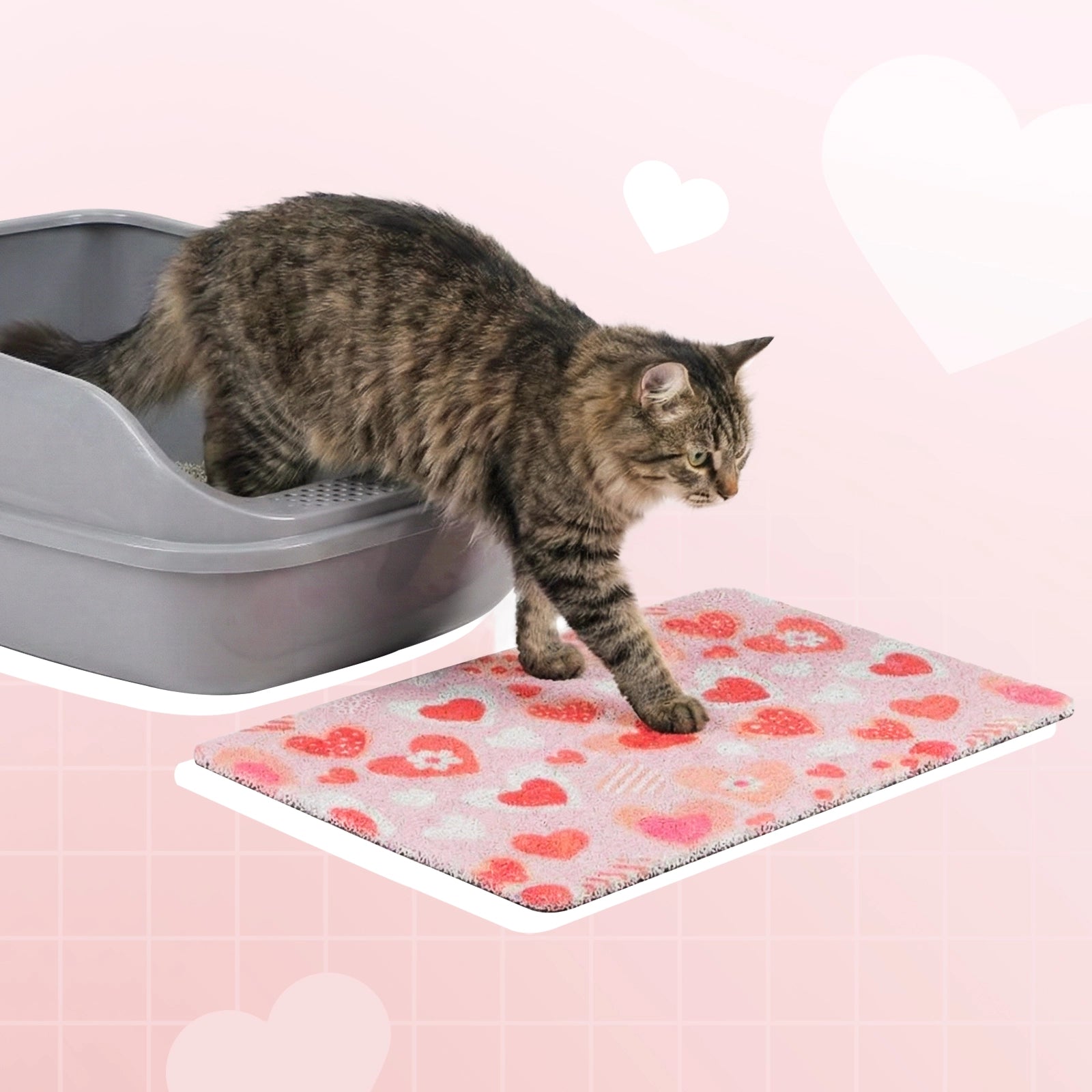 Sweetie Heart Cat Litter Mat
