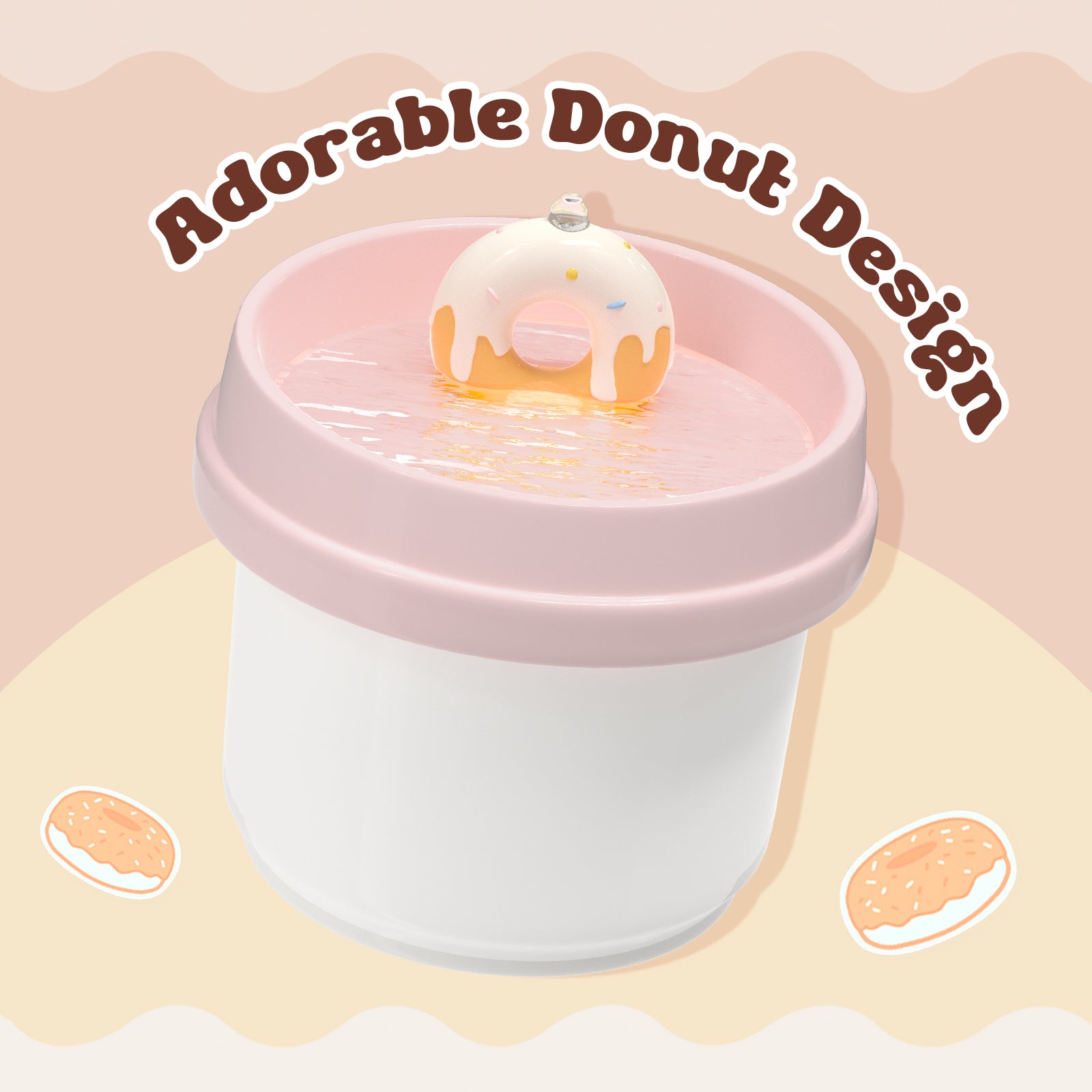 42oz Donut Style Cat Water Fountain