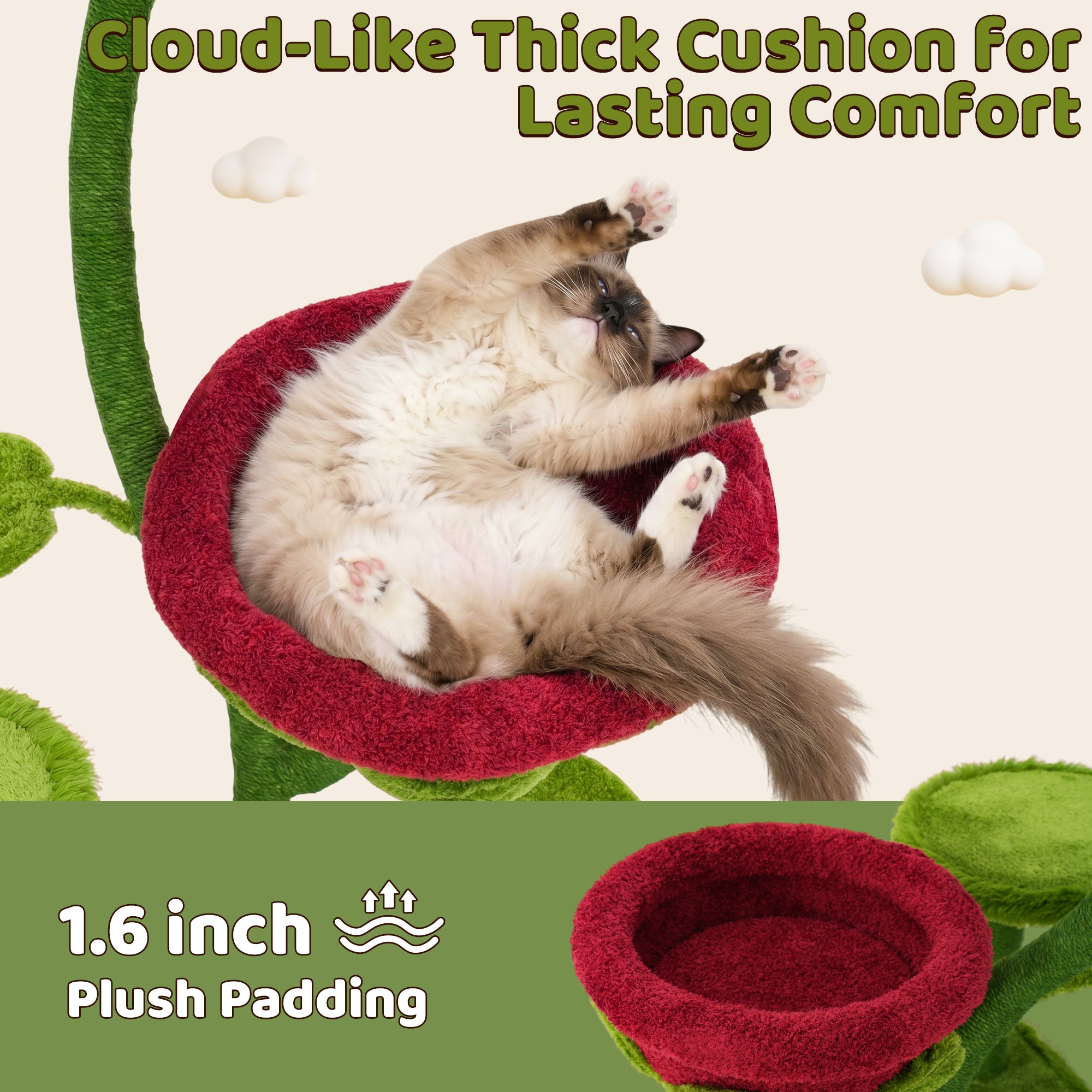 50.8'' Carnivorous Blossom Cat Tree Max