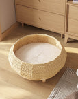 Handwoven Rattan Wood Cat Bed