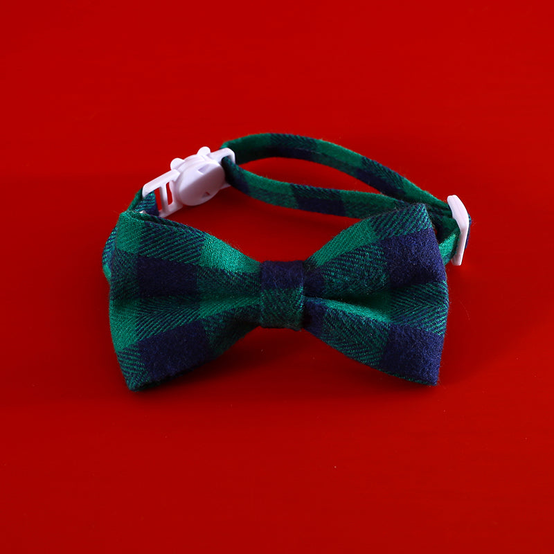 Christmas Plaid Cat Collar-Adjustable Anti-Choking Elegance