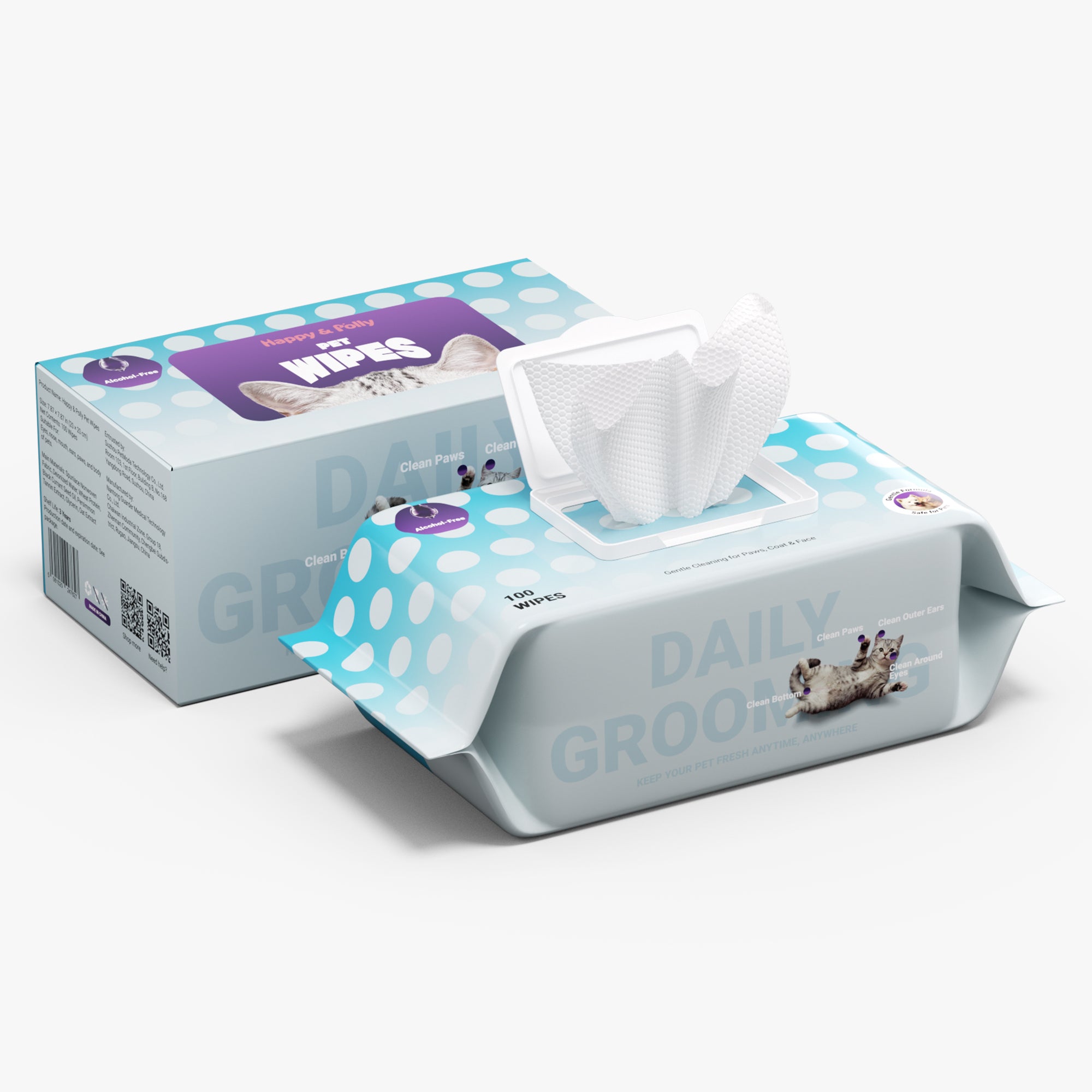 Happy &amp; Polly Premium Pet Wipes