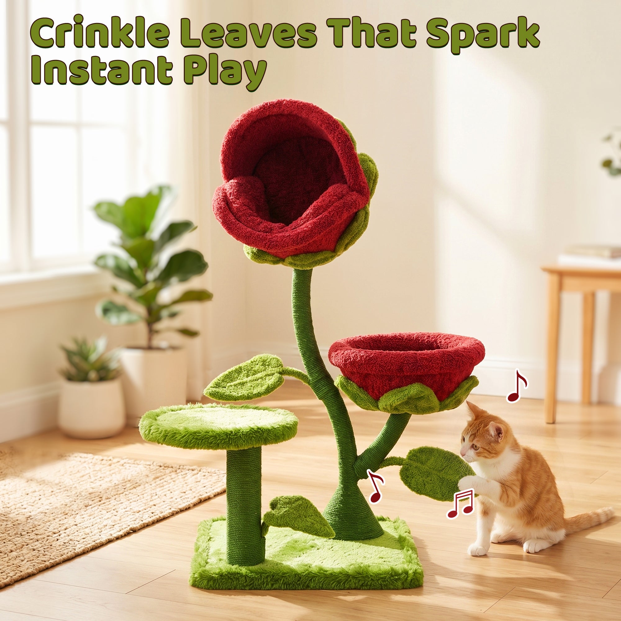 50.8'' Carnivorous Blossom Cat Tree Max