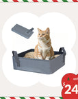 Portable Foldable Cat Litter Box – Perfect for Travel and Easy Cleanup Anywhere