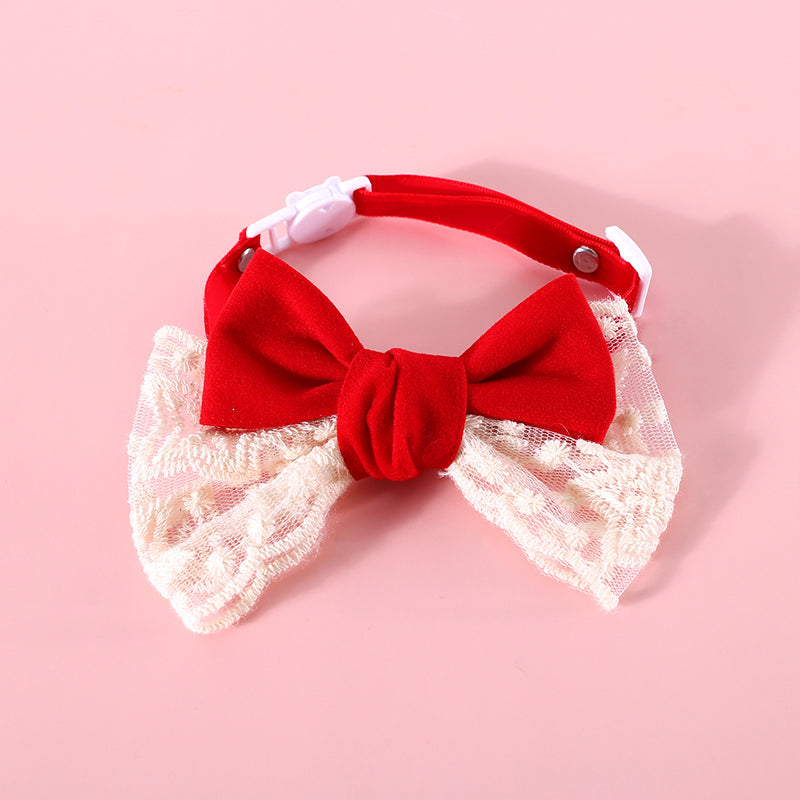 Lace Bow Pet Collar