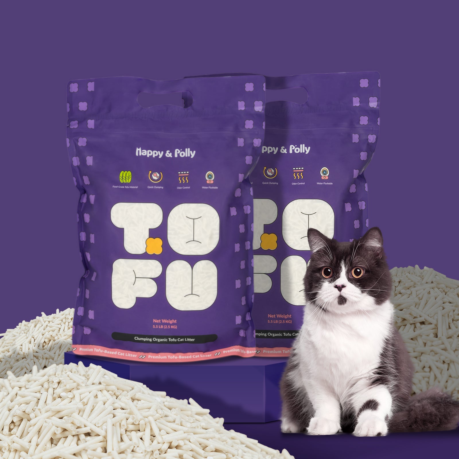 Clumping Organic Tofu Cat Litter