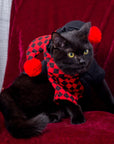 Red and Black Checkered Cat Clown Costume