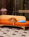 35.9'' Wooden Sunset Cat Couch