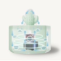 50oz/1.5L Cactus Style Cat Water Fountain